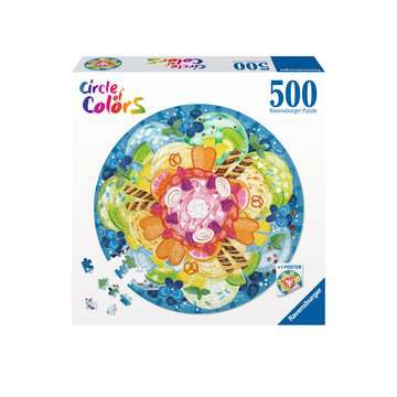 Circle of Colors: Ice Cream Round 500 Piece Jigsaw Puzzle by Ravensburger