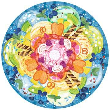 Circle of Colors: Ice Cream Round 500 Piece Jigsaw Puzzle by Ravensburger