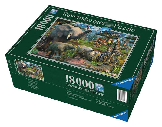 At the Waterhole 18000 Piece Jigsaw Puzzle by Ravensburger - 1