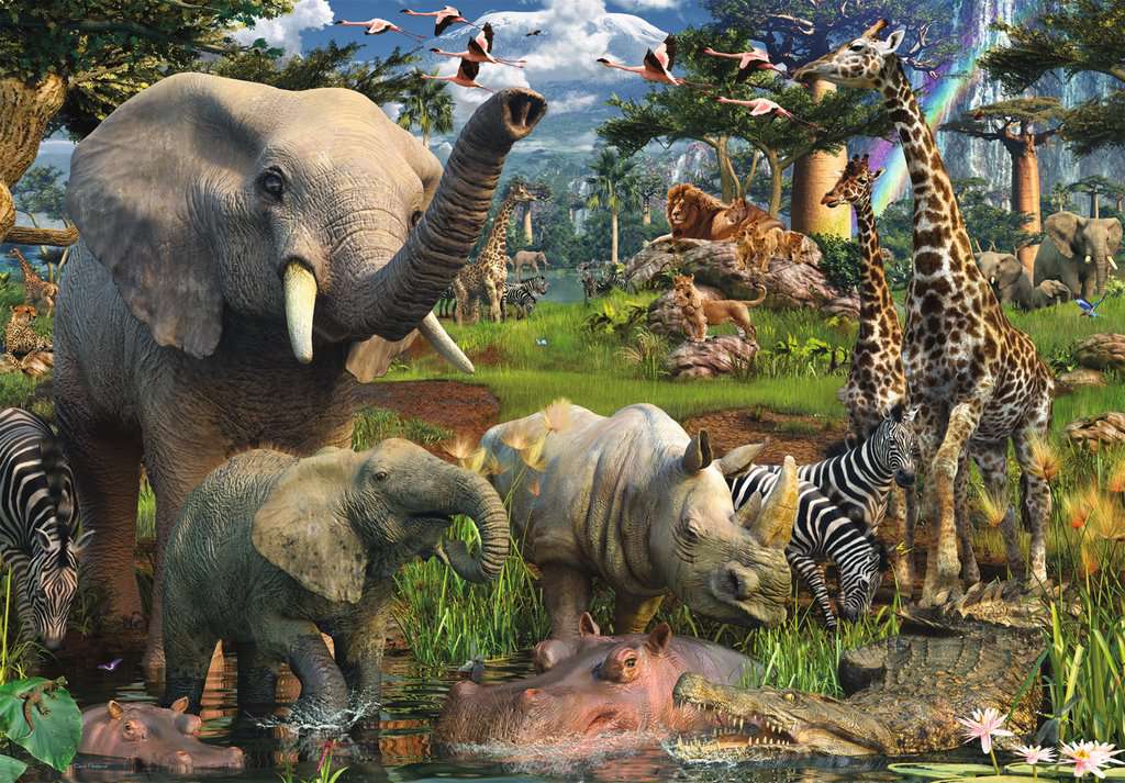 At the Waterhole 18000 Piece Jigsaw Puzzle by Ravensburger