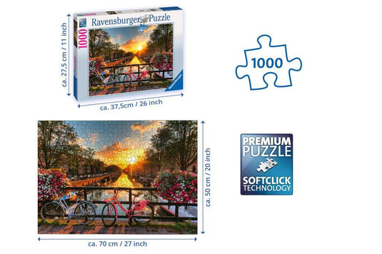 Bicycles in Amsterdam 1000 piece Jigsaw Puzzle by Ravensburger