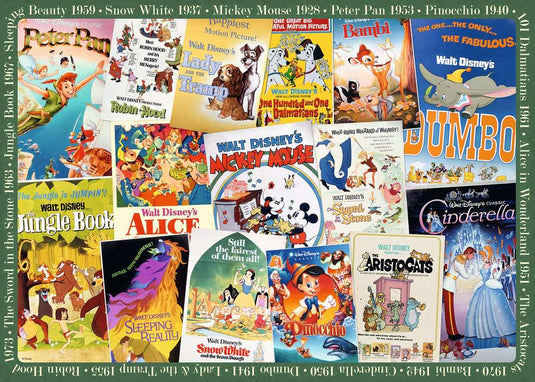 Disney Vintage Movie Posters 1000 piece Jigsaw Puzzle by Ravensburger