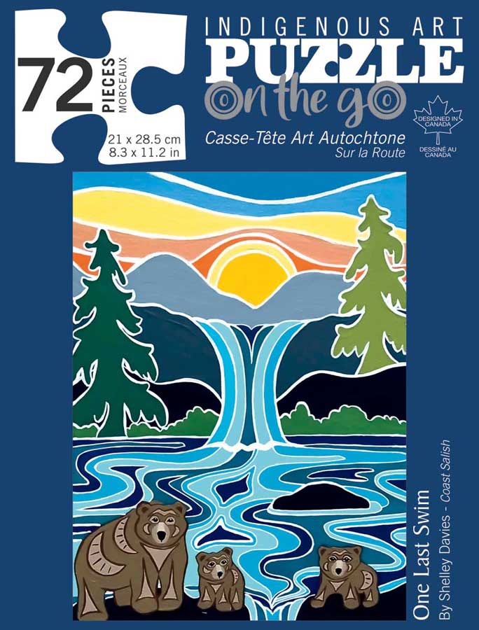 One Last Swim (Coast Salish Tribe) 72 Piece Jigsaw Puzzle by The Indigenous Collection