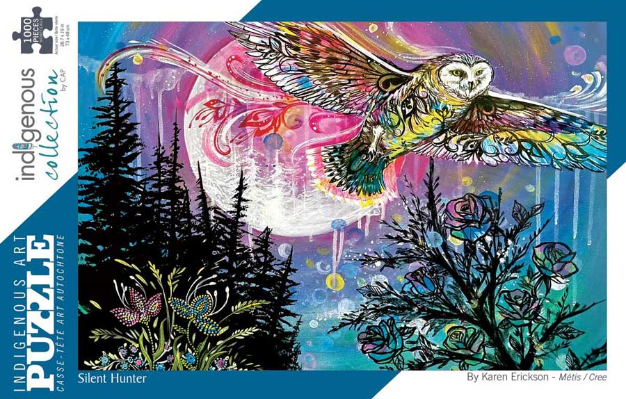 Silent Hunter (Metis/Cree Tribe) 1000 Piece Jigsaw Puzzle by The Indigenous Collection