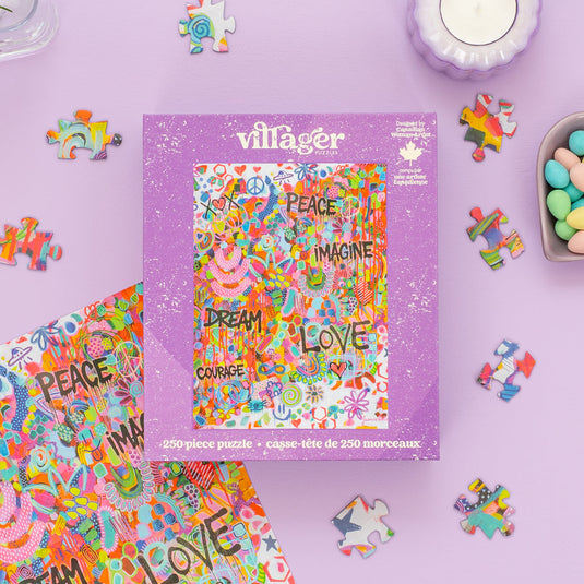Pink Graffiti 250 Piece Jigsaw Puzzle by Villager Puzzles