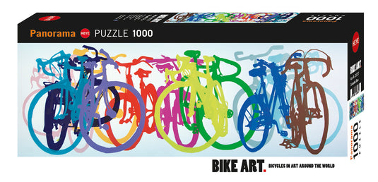 Bike Art: Colourful Row 1000 Piece Jigsaw Puzzle by Heye