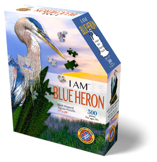 I Am Blue Heron 300 Piece Puzzle by Madd Capp Box Front