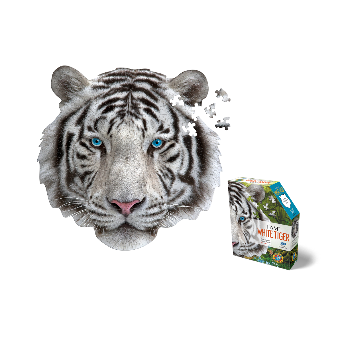 I Am White Tiger 300 Piece Puzzle by Madd Capp