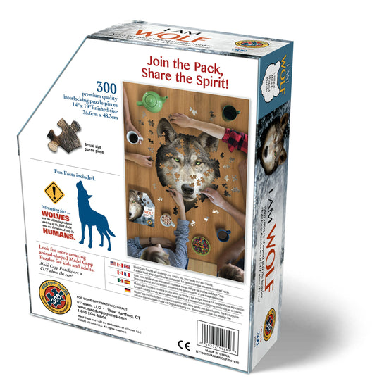 I Am Wolf 300 Piece Puzzle by Madd Capp Box Back