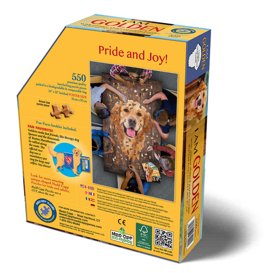 I Am Golden 550 Piece Puzzle by Madd Capp Box Back