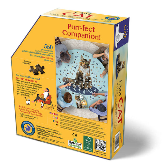 I Am Cat 550 Piece Puzzle by Madd Capp Box Back