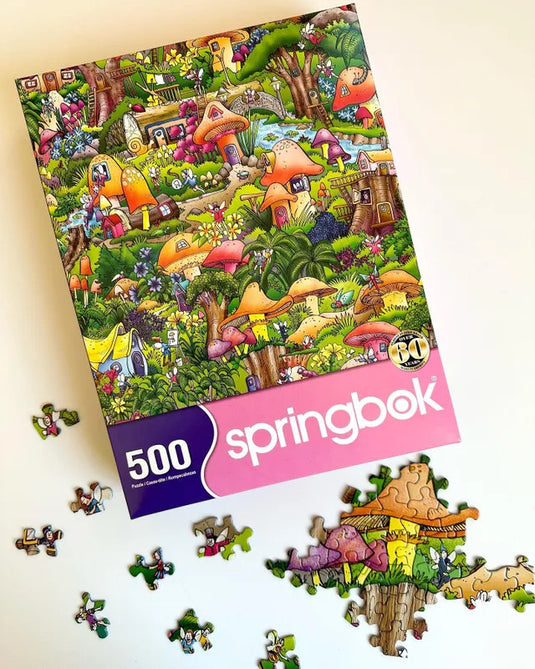 Fairytale Mushroom Forest 500 Piece Jigsaw Puzzle by Springbok