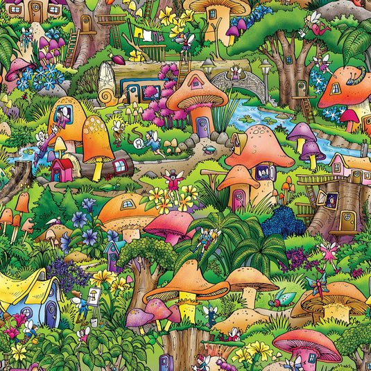 Fairytale Mushroom Forest 500 Piece Jigsaw Puzzle by Springbok