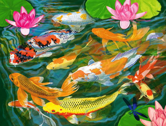 Koi Pond 1000 Piece Jigsaw Puzzle by Springbok