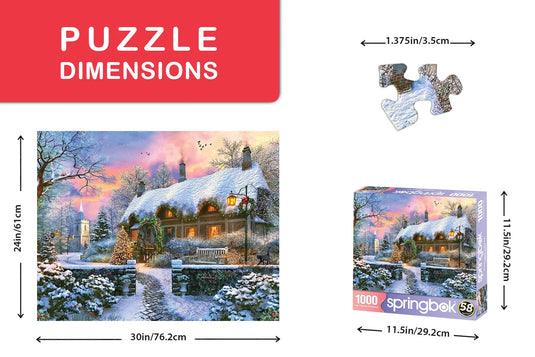 Christmas Cottage 1000 Piece Jigsaw Puzzle by Springbok
