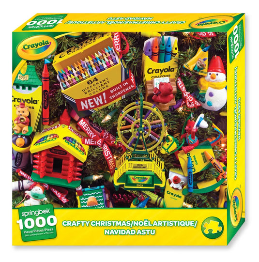 Crayola Crafty Christmas Ornaments 1000 Piece Jigsaw Puzzle by Springbok