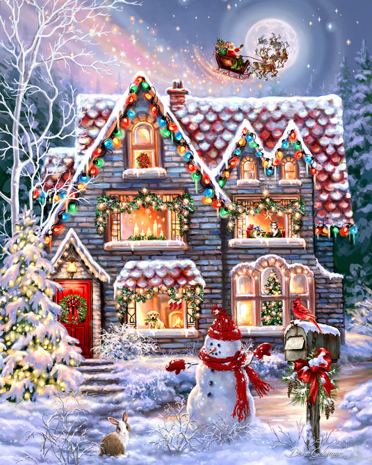 Christmas Eve Cottage 1000 Piece Jigsaw Puzzle by Springbok - 1