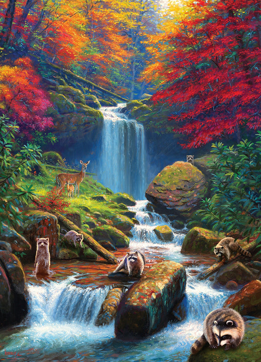 Mystic Falls in Autumn 1000 Piece Jigsaw Puzzle by Cobble Hill