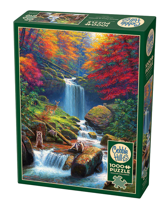 Mystic Falls in Autumn 1000 Piece Jigsaw Puzzle by Cobble Hill