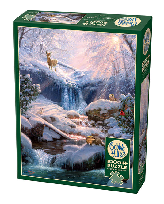 Mystic Falls in Winter 1000 Piece Jigsaw Puzzle by Cobble Hill