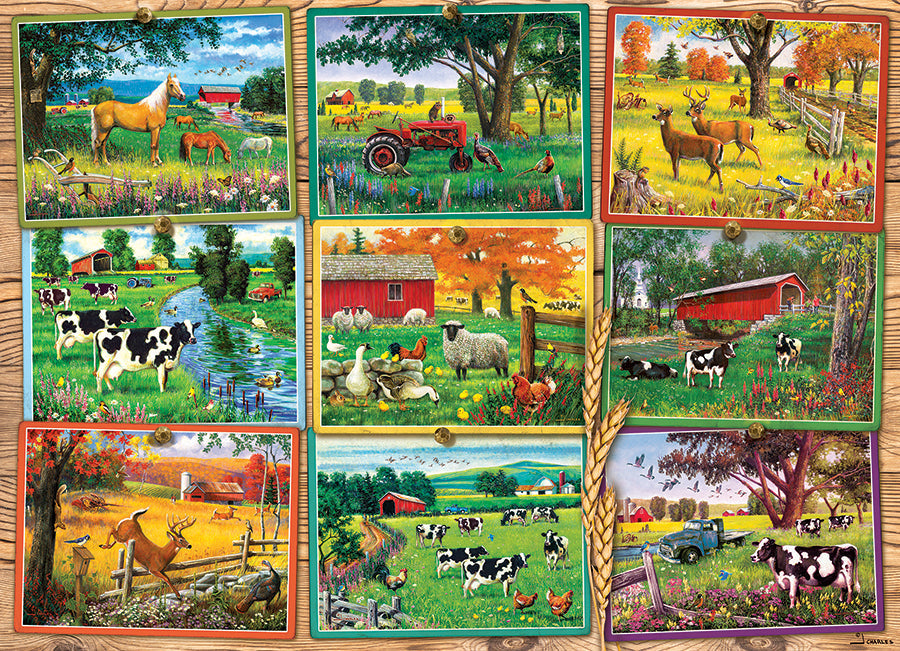 Postcards from the Farm 1000 Piece Jigsaw Puzzle by Cobble Hill