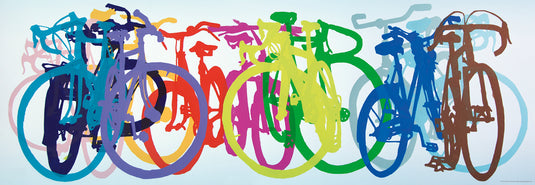 Bike Art: Colourful Row 1000 Piece Jigsaw Puzzle by Heye