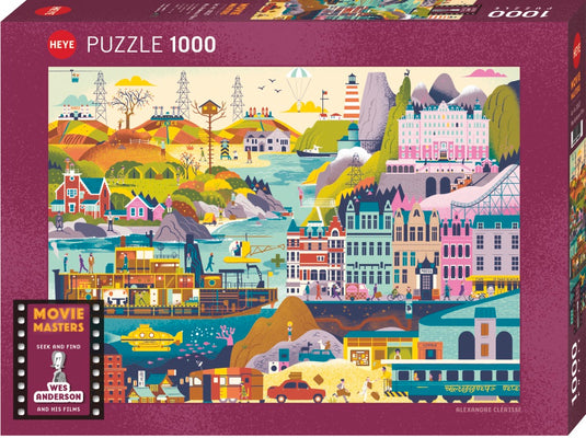 Movie Masters: Wes Anderson Films 1000 Piece Jigsaw Puzzle by Heye