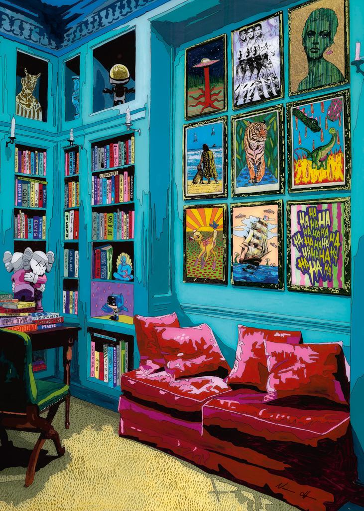 Room With Red Sofa, Room 1000 Piece Jigsaw Puzzle by Heye