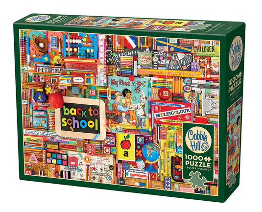 Back to School 1000 Piece Jigsaw Puzzle by Cobble Hill - 1