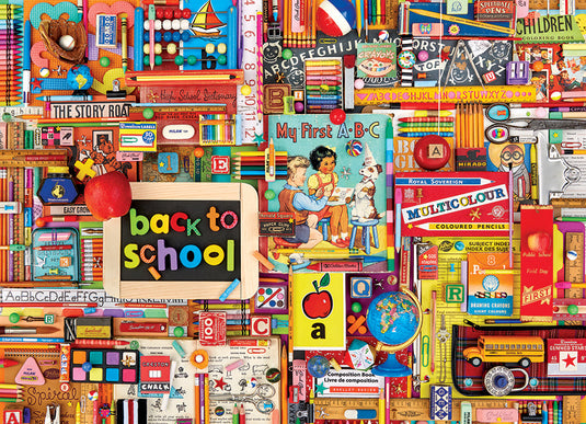 Back to School 1000 Piece Jigsaw Puzzle by Cobble Hill - 2