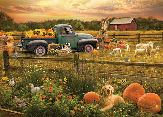 Harvest Time 1000 Piece Jigsaw Puzzle by Cobble Hill - 2