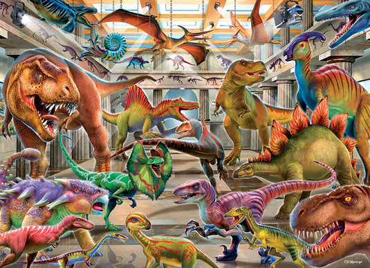 Dino Museum 1000 Piece Jigsaw Puzzle by Cobble Hill - 2