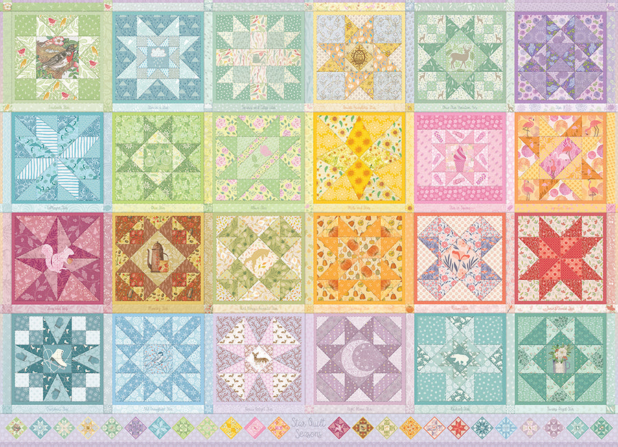 Star Quilt Seasons 1000 Piece Jigsaw Puzzle by Cobble Hill