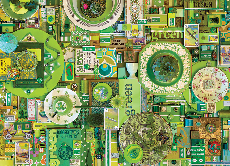 Green 1000 Piece Jigsaw Puzzle by Cobble Hill