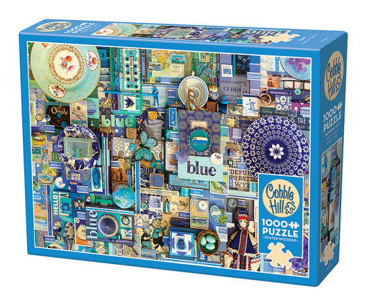 Blue 1000 Piece Jigsaw Puzzle by Cobble Hill - 1