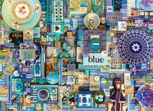 Blue 1000 Piece Jigsaw Puzzle by Cobble Hill - 2