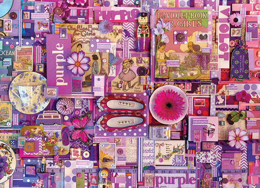 Purple 1000 Piece Jigsaw Puzzle by Cobble Hill - 2