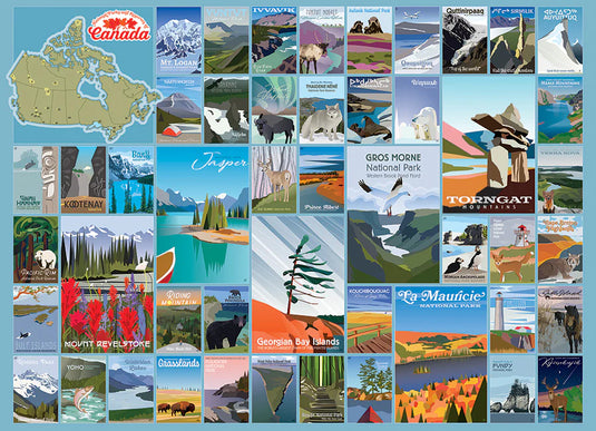 National Parks and Reserves of Canada 1000 Piece Jigsaw Puzzle by Cobble Hill