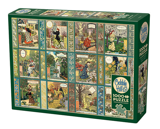 Jardiniere: A Gardener's Calendar 1000 Piece Jigsaw Puzzle by Cobble Hill - 1