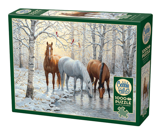 Winter Trio 1000 Piece Jigsaw Puzzle by Cobble Hill - 1