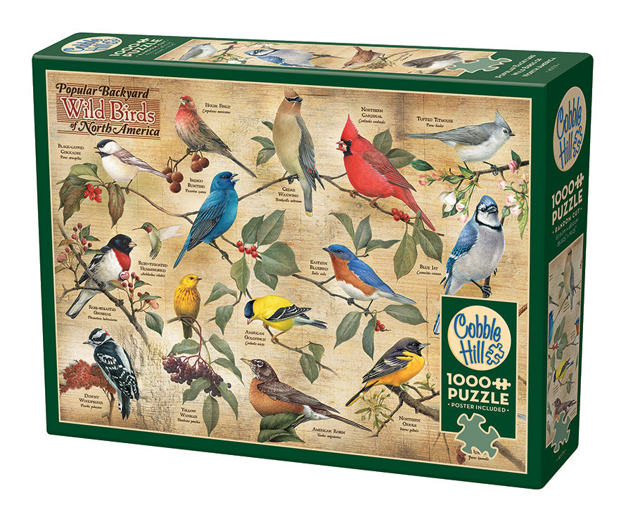 Popular Backyard Wild Birds of North America 1000 Piece Jigsaw Puzzle by Cobble Hill