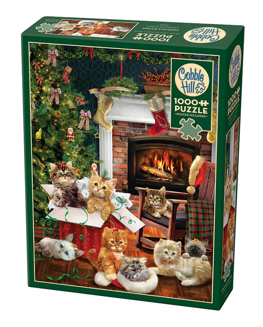 Christmas Kittens 1000 Piece Jigsaw Puzzle by Cobble Hill