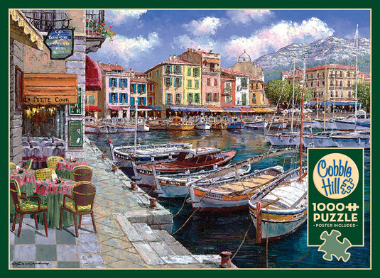 Cafe in Cassis 1000 Piece Jigsaw Puzzle by Cobble Hill - 3