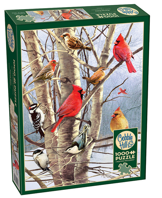 Winter Birds 1000 Piece Jigsaw Puzzle by Cobble Hill - 1