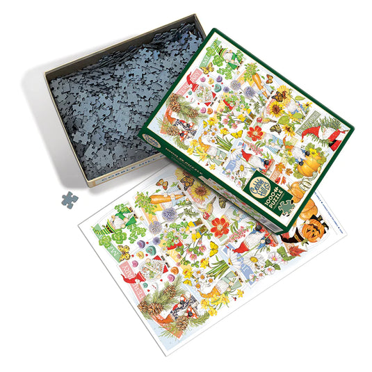 A Happy Gnome Life 1000 Piece Jigsaw Puzzle by Cobble Hill