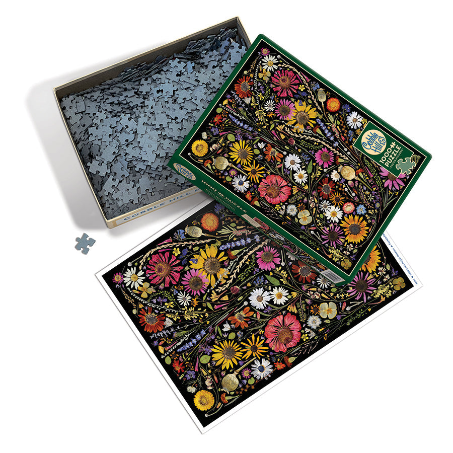 Flower Press: Happiness 1000 Piece Jigsaw Puzzle by Cobble Hill