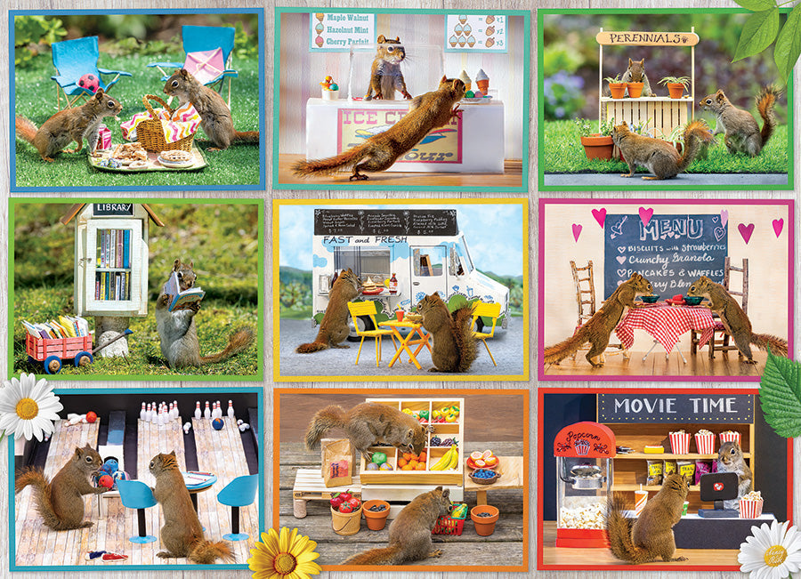 Squirrels Around Town 1000 Piece Jigsaw Puzzle by Cobble Hill