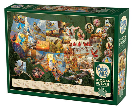 State Birds of America 1000 Piece Jigsaw Puzzle by Cobble Hill - 1