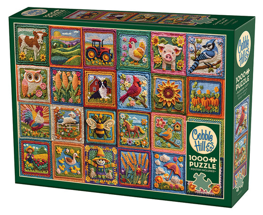 Country Life Crochet 1000 Piece Jigsaw Puzzle by Cobble Hill - 1