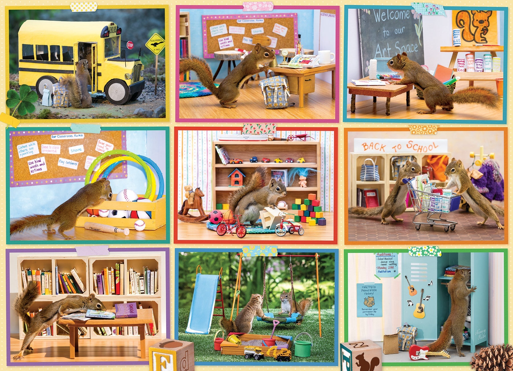 Squirrels at School 1000 Piece Jigsaw Puzzle by Cobble Hill